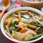 【たっぷり野菜の中華卵スープ】食物繊維たっぷり♪
