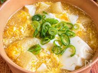 【豆腐と油揚げのふわ玉スープ】ふわとろ〜♡お子様ウケも◎