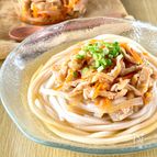 作り置きOK　【給食の冷やしきつねうどん】