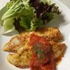 ひまわりの作ってみた!投稿(【ささみのピカタ】ガーリックトマトソースの褒められおかず♡)