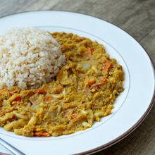 レンズ豆と舞茸の塩麴スパイスカレー