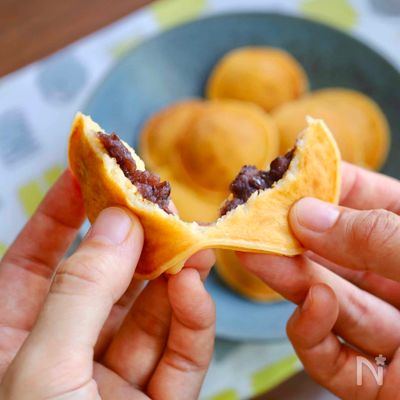 白玉粉でモッチモチ！【薄皮どら焼き】まるで阿闍梨餅みたい！