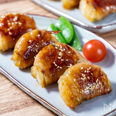 新玉ねぎの甘みがたまらない！『新玉ねぎの肉巻き』