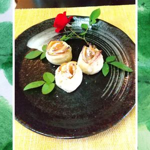 チョロリスの作ってみた!投稿(ばらのミニアップルパイ)