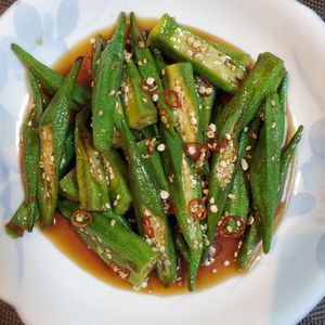1248650の作ってみた!投稿(止まらない‼︎簡単めちゃうま♡オクラの焼き浸し)