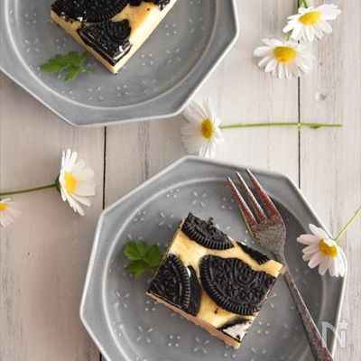 オーブン不要!レンジ加熱4分でOK!オレオチーズケーキ