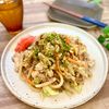 のりのり🐾🎀🤍の作ってみた!投稿(豚肉とキャベツのおかかバター醤油うどん【#残り野菜】)