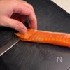 【サーモンの1番ヤバい食べ方】にんにく醤油漬けの工程2
