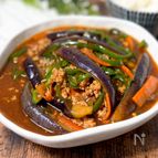 ご飯が進む【我が家の汁だく麻婆茄子ピー】