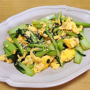 ナムディの作ってみた!投稿(【小松菜と卵の中華風炒め】シンプルうまい！ぱぱっと副菜♪)