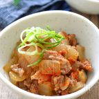 火を使わない！新玉ねぎのそぼろ煮♩材料２つ簡単3Step