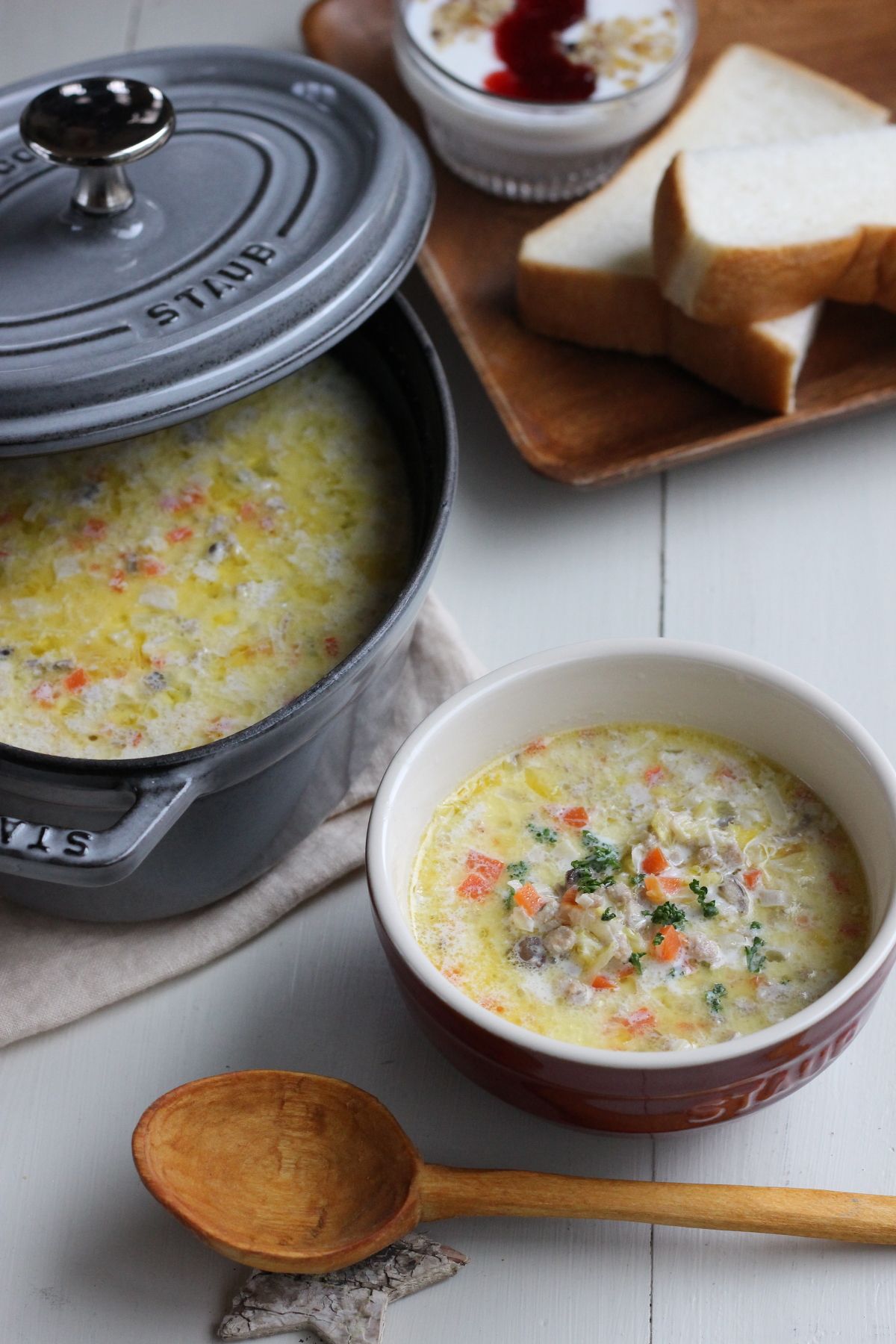 仕上げは5分で満点朝食 味噌と豆乳の具沢山な和風ポタージュ レシピサイト Nadia ナディア プロの料理家のおいしいレシピ