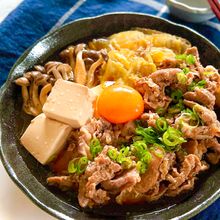 【白菜と豚こまのすき焼き風】白菜消費にも♪
