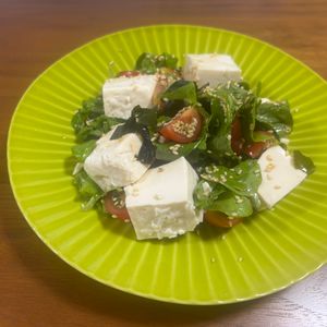 こむぎの作ってみた!投稿(タレが最高《豆腐たっぷり♡チョレギサラダ風》)