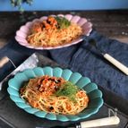 絶品！お野菜ソース【にんじんとツナの冷製パスタ】