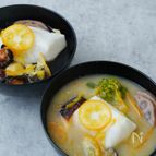 おせちの残り物で、金柑香るお雑煮