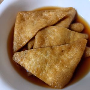 1063890の作ってみた!投稿(お揚げの甘辛煮【いなり寿司やきつねそばに】)