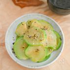 おつまみに♪ブロッコリーの茎バターめんつゆ