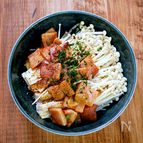 エノキのホイル焼き（ガーリックベーコンかけ）