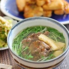 牛＋水菜の絶品和風スープ【肉吸い】レシピ
