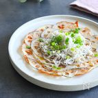 〖 重ねて焼くだけ 〗れんこんチーズのしらすのせ