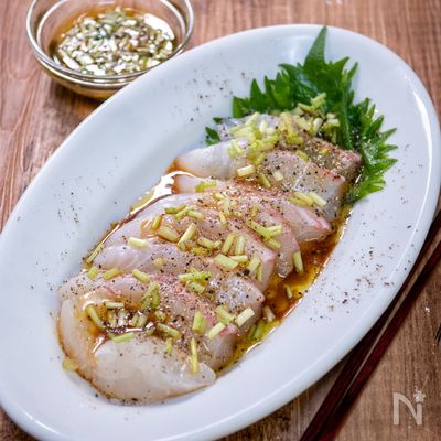 シンプルに食べよう「鯛の和風カルパッチョ」