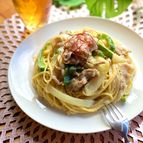 大豆粉でコクうま♡和風味噌カルボナーラ