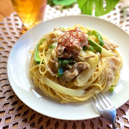 大豆粉でコクうま♡和風味噌カルボナーラ