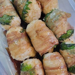 1バーバミーの作ってみた!投稿(【子供がめちゃ喜ぶ！】青じそチーズの肉巻きおにぎり#リピ確定)