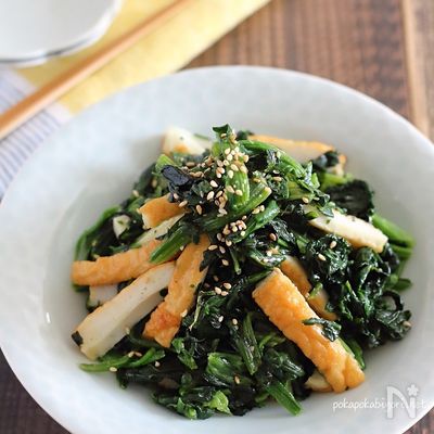 5分もあれば作れる！ちくわとほうれん草の炒めナムル