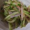 たたっちの作ってみた!投稿(切って和えるだけ♪『きゅうりとハムの中華風サラダ』)