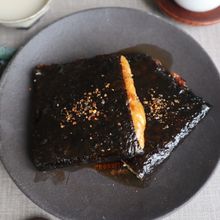 \簡単おつまみ/つくねの海苔包みてり焼き