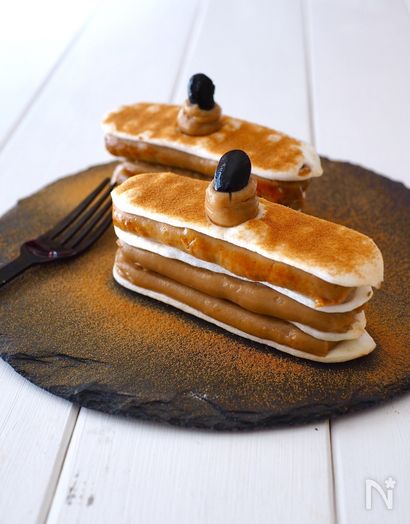 ほうじ茶のせんべいミルフィーユ