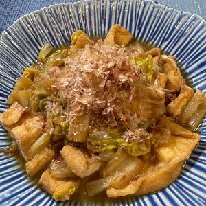 楽ラク手抜キッチン🐶🐾の作ってみた!投稿(じんわり沁みる【白菜と油揚げのくたくた煮】)