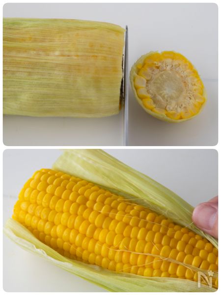 レンジで簡単!とうもろこしの茹で方工程2