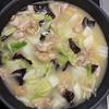鶏と白菜の豆乳ちゃんぽん風うどんの工程3