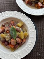 金時豆と秋の野菜の食べるスープ