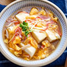 【とろ〜りカニ玉あん豆腐】ぷるんとお豆腐優しい♬︎中華風あん