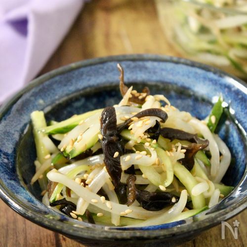 やみつき副菜！きゅうりともやしの中華和え