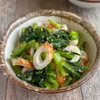 レンジで簡単♩小松菜とちくわの白だしあえ