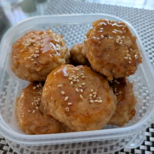 Reonの作ってみた!投稿(ふわもちシャッキリ♪『れんこんつくねの甘辛照り焼き』)