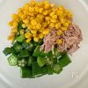オクラとコーンの《胡麻マヨ♡ツナサラダ》の工程1