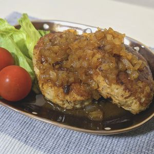 莉子の作ってみた!投稿(【和風オニオンソースのハンバーグ】旦那が喜ぶ絶品おかず♡)