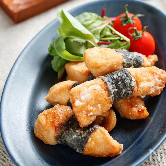 むね肉deスティックチキンの磯辺焼き【#作り置き #お弁当】