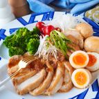 【レンジ鶏チャーシュー】おまけの味玉も嬉しい簡単作り置き