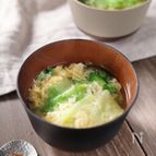 レタスとかき玉のお味噌汁【ふんわりたまごのコツ】
