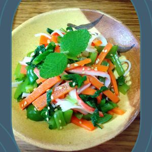 チョロリスの作ってみた!投稿(【小松菜とかにかまのごまナムル】レンジでパパッと副菜♪)