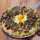 我が家の定番「玉玉卵モダン焼き」