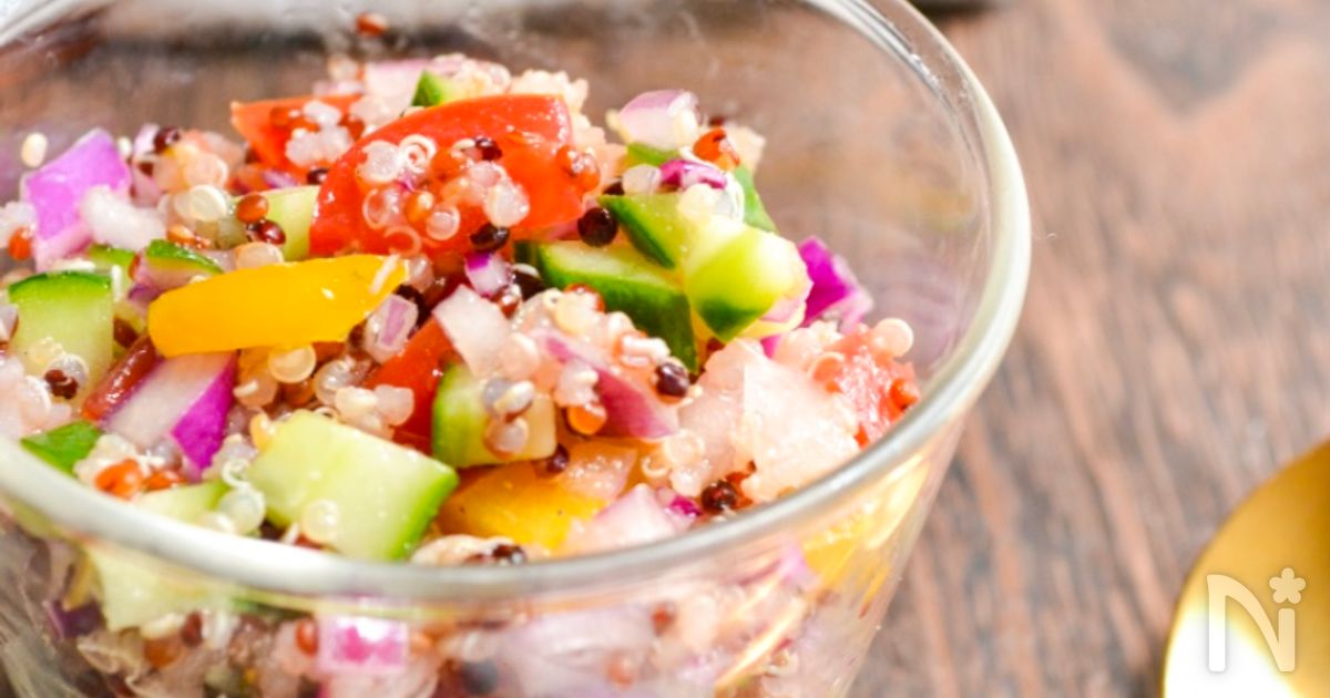 夏のフルーツキヌアサラダのレシピ