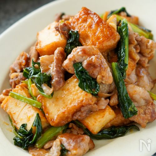ご飯進む！『厚揚げと豚こまの旨だれ炒め』厚揚げのご馳走♡